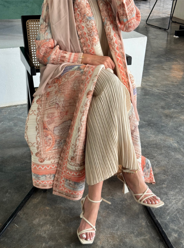 H-Peach Abaya