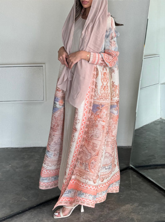 H-Peach Abaya